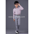 grey 100% cotton casual pants for boys